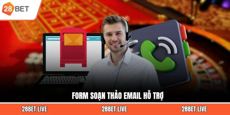 Form soạn thảo email hỗ trợ