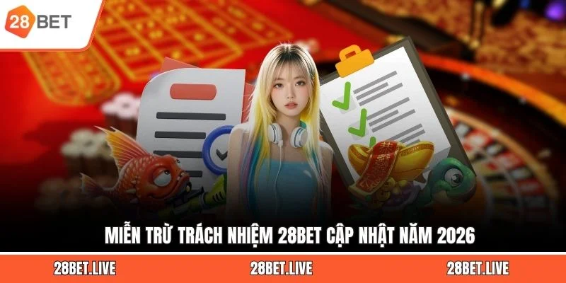 Miễn trừ trách nhiệm 28BET cập nhật năm 2026