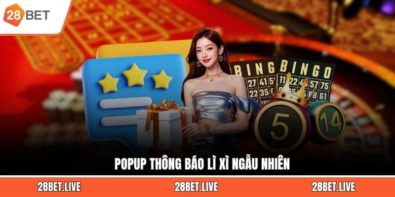 Popup thông báo lì xì ngẫu nhiên