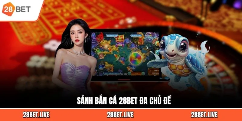 Sảnh bắn cá 28BET đa chủ đề