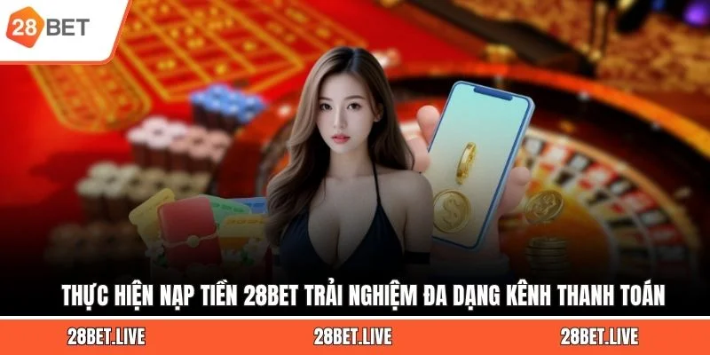 Thực hiện nạp tiền 28BET trải nghiệm đa dạng kênh thanh toá