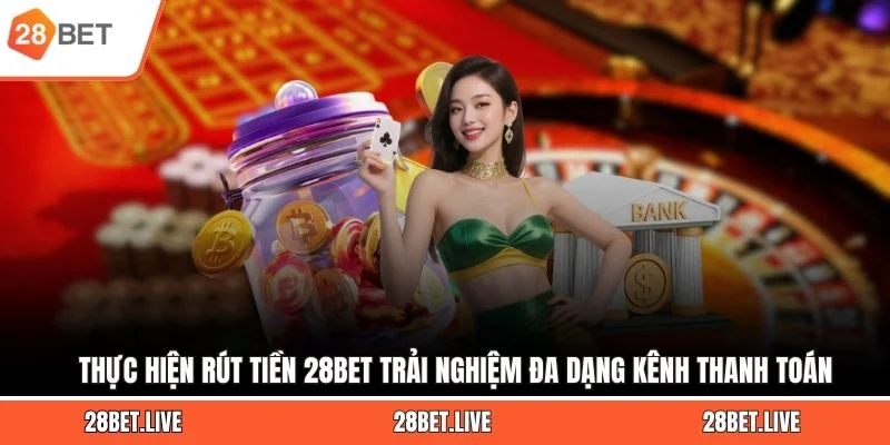 Thực hiện rút tiền 28BET trải nghiệm đa dạng kênh thanh toán